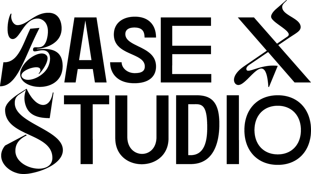 Base X Studio wordmark, black