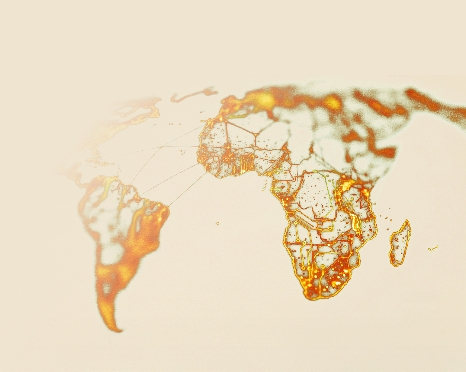 Africa as a secured data network, hero composition